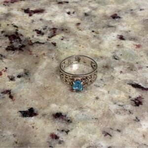 James Avery Adoree Ring in sterling silver with blue topaz
